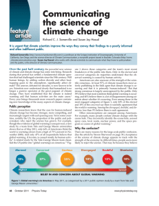 Communicating the science of climate change