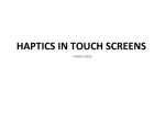 why we need haptics in touch screens?