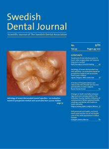 Swedish Dental Journal