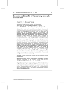 Economic sustainability of the economy: concepts and