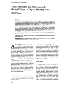 Just Noticeable and Objectionable Group Delays in Digital Hearing