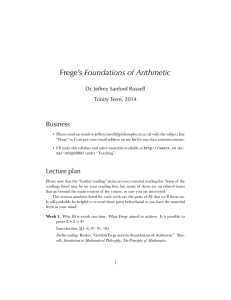 Frege`s Foundations of Arithmetic