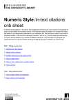 Numeric Style: In-text citations crib sheet