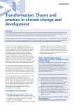 Transformation: Theory and practice in climate change and