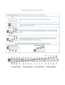 Note Reading Guide for VIOLA