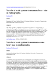 Vertebral scale system to measure heart size in radiographs