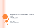 Distributed Information System 2010 SUMMARY