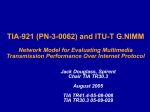TIA-921 and ITU-T G.NIMM Statistically Based IP Network