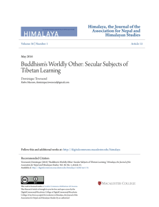 Buddhism`s Worldly Other: Secular Subjects of Tibetan Learning