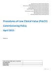 Procedures of Low Clinical Value Policy