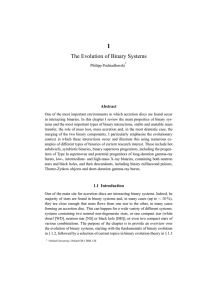 Chapter: The Evolution of Binary Systems