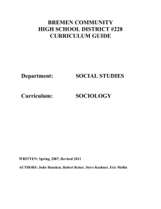 Sociology Syllabus - Bremen High School District 228
