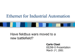 Ethernet for Industrial Automation