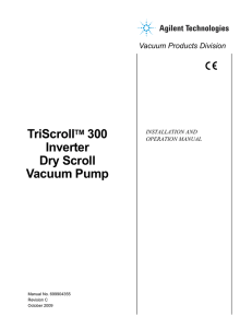 TriScrollTM 300 Inverter Dry Scroll Vacuum Pump - Uni