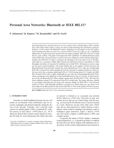 Personal Area Networks: Bluetooth or IEEE 802.11? | SpringerLink