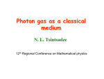 Photon gas as a classical medium
