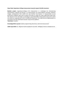 Quasi-Static Capacitance-Voltage measurement setup for organic