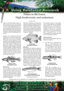 Fishes in the forest: High biodiversity and endemism