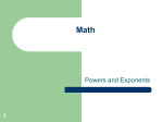 Powers and Exponents - Simpson County Schools