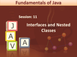 Session: 11 Fundamentals of Java Interfaces and
