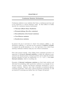 CHAPTER 27 Continuum Emission Mechanisms Continuum