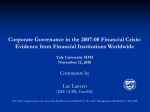 Corporate Governance in the 2007-08 Financial Crisis: Evidence