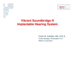 Vibrant Soundbridge ® Implantable Hearing System