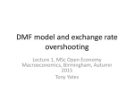 DMF model and exchange rate overshooting