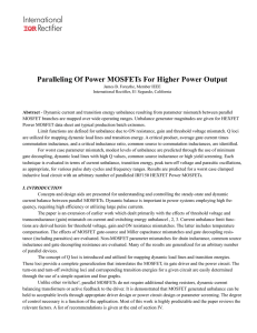 Paralleling Of Power MOSFETs For Higher Power Output