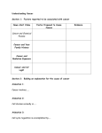 Understanding Cancer Section 1: Factors reported to be associated