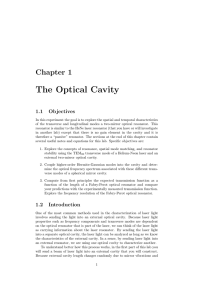 The Optical Cavity