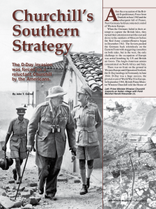 Churchill`s Southern Strategy