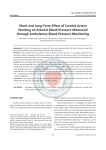 Short and Long-Term Effect of Carotid Artery Stenting on Arterial
