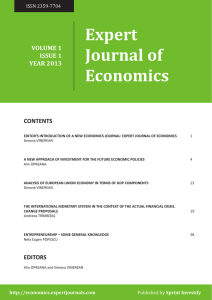 Full Issue - Expert Journal of Economics