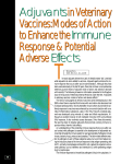 Adjuvantsin Veterinary Vaccines:Modes of Action to