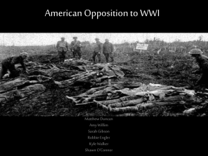 Opposition to WWI - ChapmanHistory.Org