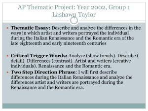 AP Thematic Project