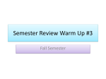 Semester Review Warm Up #3