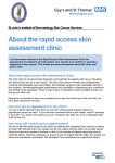 About the rapid access skin assessment clinic