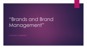 Brands and Brand Management