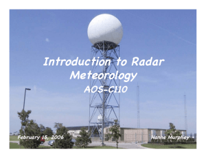 Introduction to Radar Meteorology