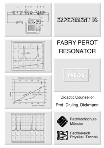 FABRY PEROT RESONATOR