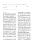 Landscape structure, habitat fragmentation, and the ecology of insects