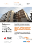 Heat pumps provide community heating via the River Thames