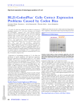 BL21-CodonPlus™ Cells Correct Expression Problems Caused by