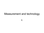 Measurement and technology