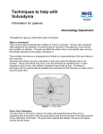 Techniques to help with Vulvodynia