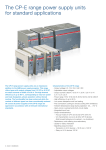 The CP-E range power supply units for standard applications