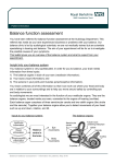 Balance function assessment