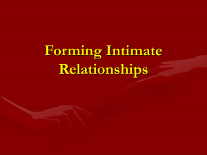 Forming Intimate Relationships